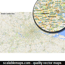 Greater London and its surroundings